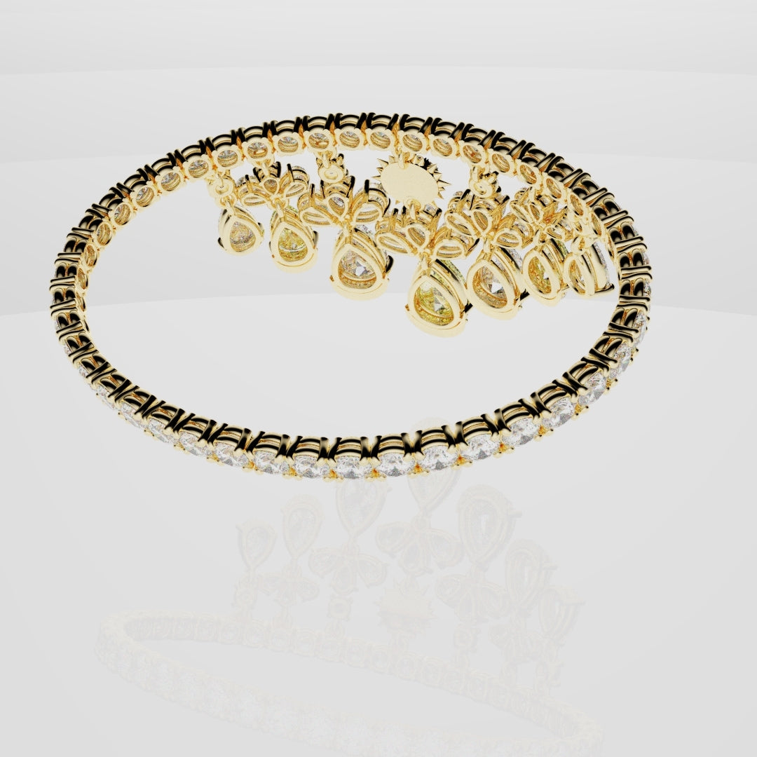Bespoke High Jewellery Sun and Moon Bracelet - Yellow Gold