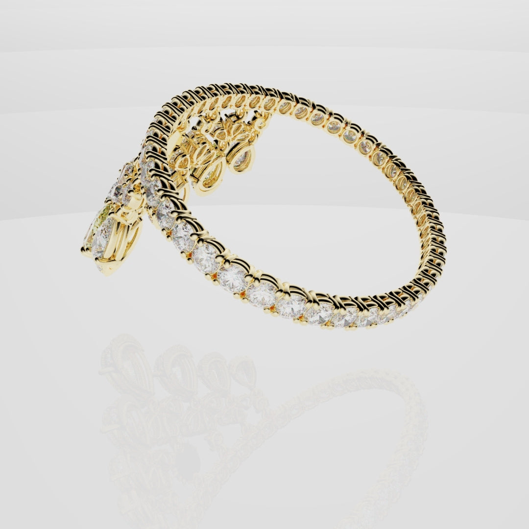 Bespoke High Jewellery Sun and Moon Bracelet - Yellow Gold