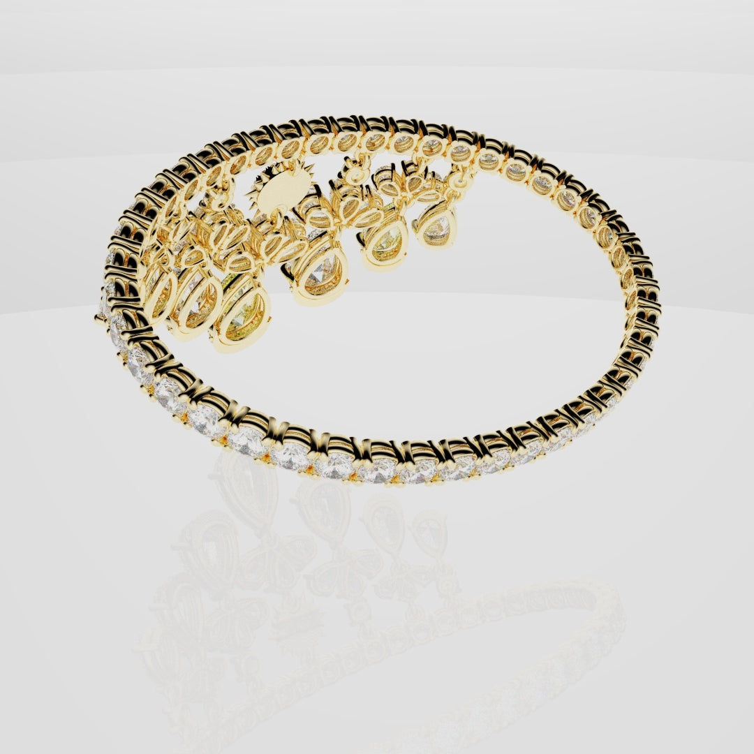 Bespoke High Jewellery Sun and Moon Bracelet - Yellow Gold