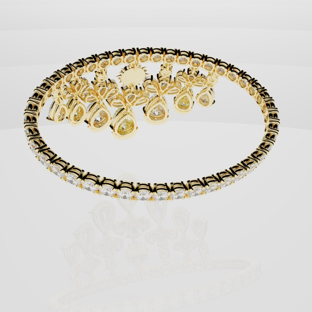 Bespoke High Jewellery Sun and Moon Bracelet - Yellow Gold