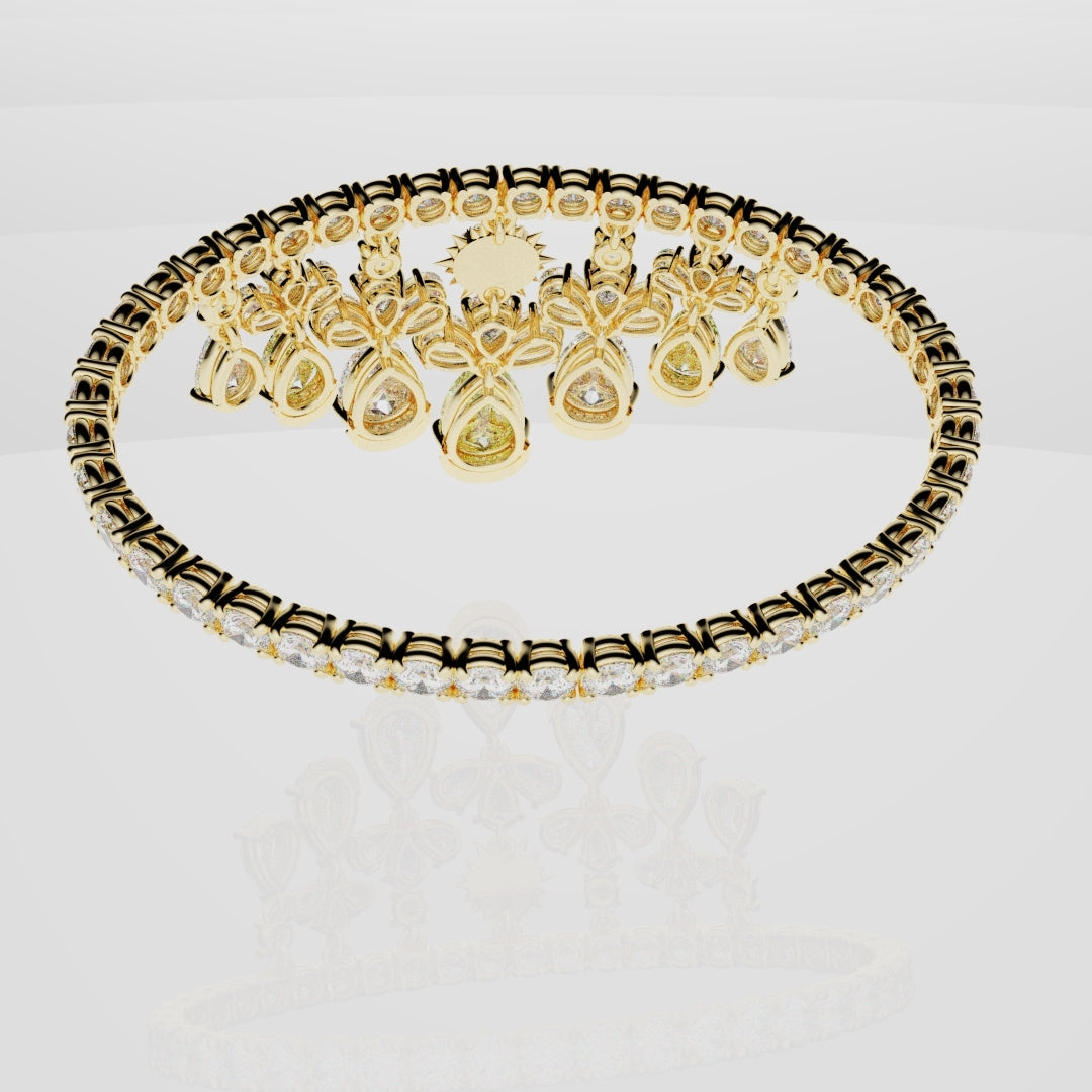 Bespoke High Jewellery Sun and Moon Bracelet - Yellow Gold