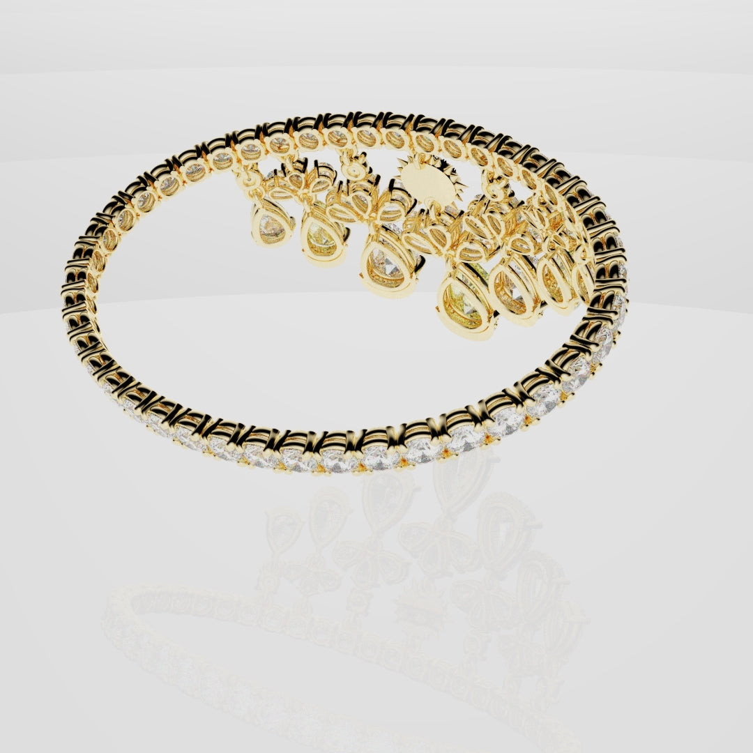Bespoke High Jewellery Sun and Moon Bracelet - Yellow Gold