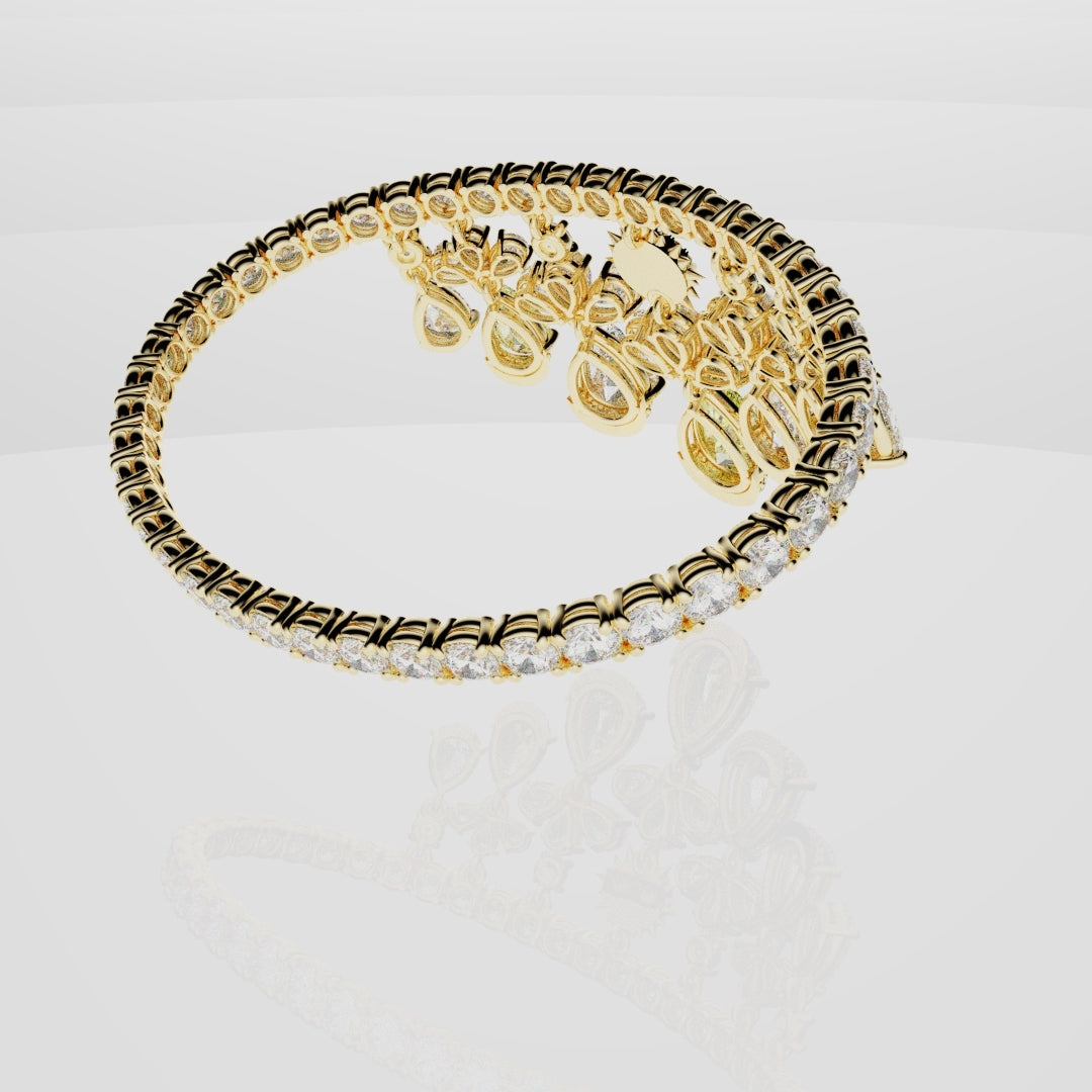 Bespoke High Jewellery Sun and Moon Bracelet - Yellow Gold