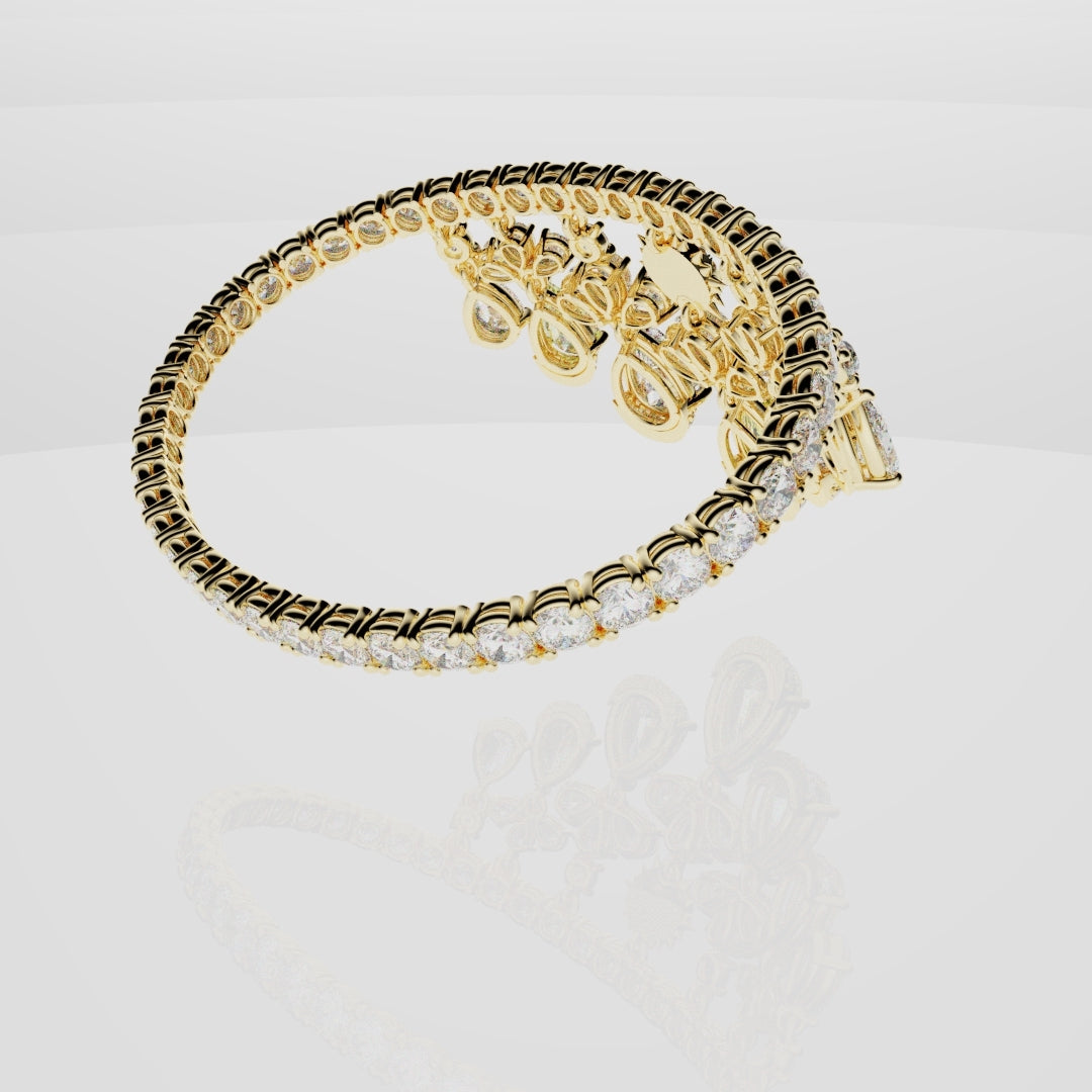 Bespoke High Jewellery Sun and Moon Bracelet - Yellow Gold