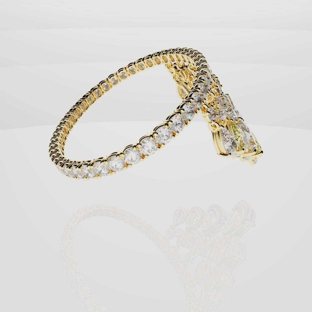 Bespoke High Jewellery Sun and Moon Bracelet - Yellow Gold