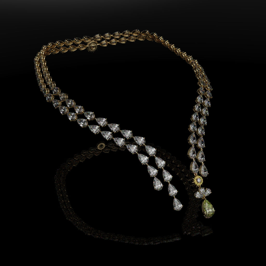 Bespoke High Jewellery Sun and Moon Necklace - Yellow Gold