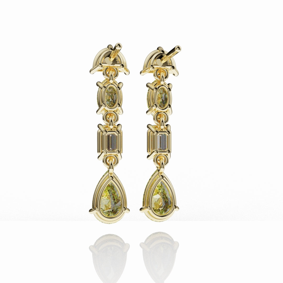 Bespoke High Jewellery Yellow Diamond Statement Drop Earrings