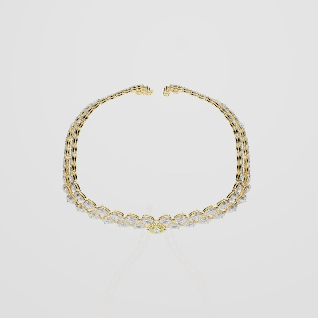 Bespoke High Jewellery Sun and Moon Necklace - Yellow Gold