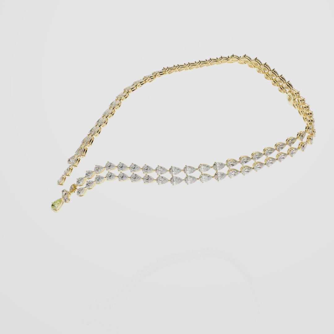 Bespoke High Jewellery Sun and Moon Necklace - Yellow Gold