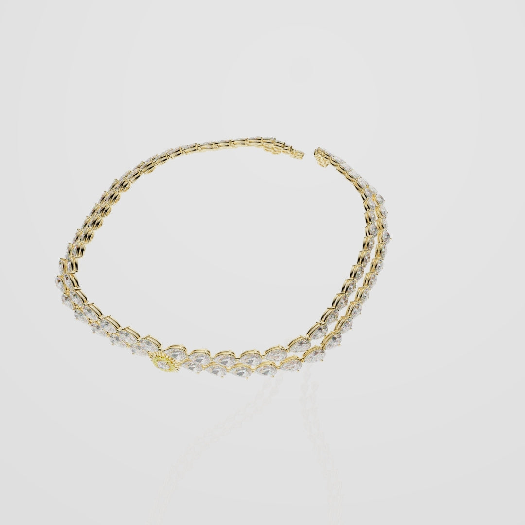 Bespoke High Jewellery Sun and Moon Necklace - Yellow Gold
