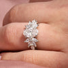 Oval Diamond Engagement Ring With Marquise Detailing