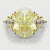 Canary Yellow Oval Diamond Engagement Ring with Marquise Accents