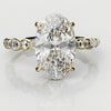 3.5ct Oval Diamond Engagement Ring With Marquise Shoulders