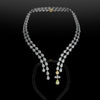 Bespoke High Jewellery Sun and Moon Necklace - White gold and Yellow Gold