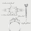 Cushion Cut Engagement Ring With Pear Shoulder Diamonds