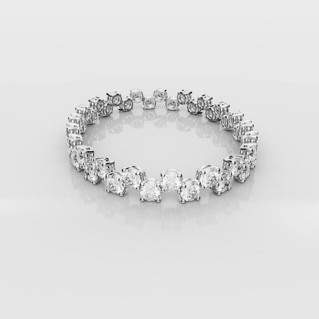 Bespoke Zig-Zag Tennis Bracelet - 0.30ct Each Diamond