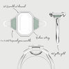 Emerald Cut Trilogy Engagement Ring With Green Emerald Trapezoids