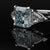 radiant cut fancy blue diamond ring