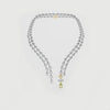 Bespoke High Jewellery Sun and Moon Necklace - White gold and Yellow Gold
