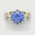 2.2ct Round Brilliant Cut Cornflower Blue Sapphire Engagement Ring