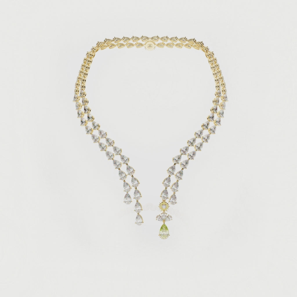 Bespoke High Jewellery Sun and Moon Necklace - Yellow Gold