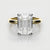 Platinum & 18ct Yellow Gold Emerald Cut Solitaire Engagement Ring