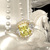 Fancy Intense Yellow Radiant Cut Diamond Ring