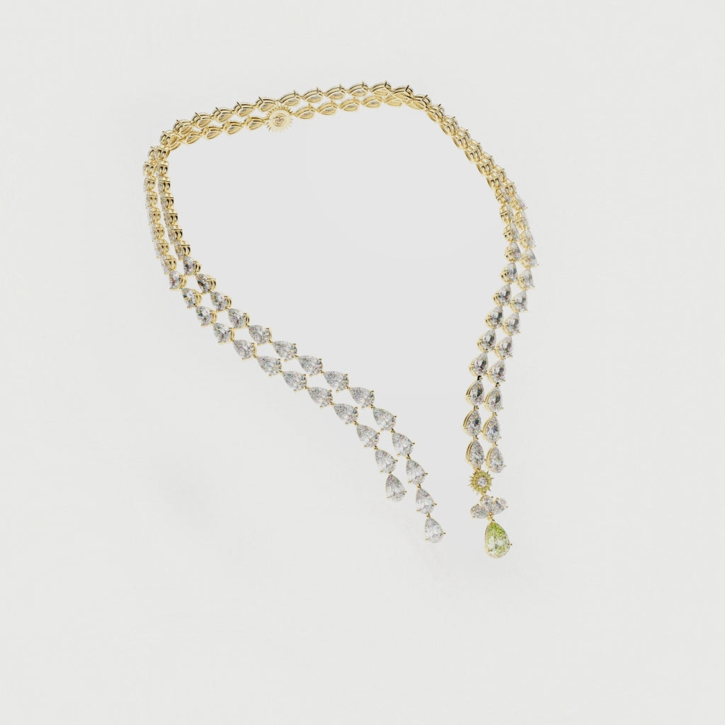 Bespoke High Jewellery Sun and Moon Necklace - Yellow Gold