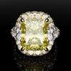 Fancy Intense Yellow Radiant Cut Diamond Ring