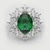 oval emerald halo engagement ring