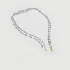 Bespoke High Jewellery Sun and Moon Necklace - White gold and Yellow Gold