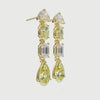 Luxury yellow diamond drop earrings with mixed diamond shapes designed by independent London jeweller Hyde Park Design.
