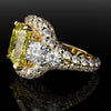 Fancy Intense Yellow Radiant Cut Diamond Ring