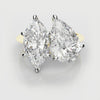 Marquise and Pear Diamond Two Stone Engagement Ring