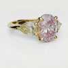 Fancy Pink and Yellow Diamond Trilogy Engagement Ring