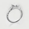 Flowing Vine Oval Diamond Engagement Ring with Hidden Diamonds
