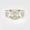 Oval Trilogy With Round Brilliant Cut Shoulder Diamonds