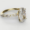 3.5ct Oval Diamond Engagement Ring With Marquise Shoulders