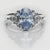 Fancy Blue Oval Diamond Engagement Ring