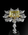radiant cut fancy yellow diamond engagement ring 