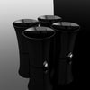 50mm Silver Shot Glasses (Plated Black)