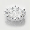 Six Claw Classic Round Trilogy Engagement Ring
