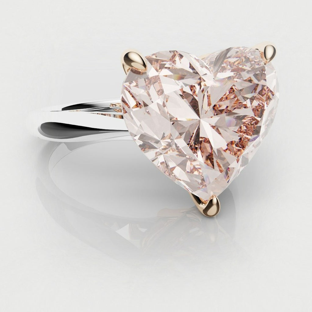 heart shaped pink diamond engagement ring