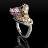 Toy Poodle Ring 18ct Rose Gold & Platinum