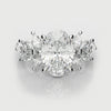 Oval Diamond Engagement Ring With Marquise Detailing