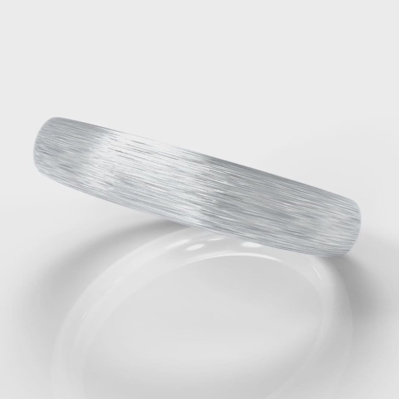 4mm Court Shaped Comfort Fit Brushed Wedding Ring
