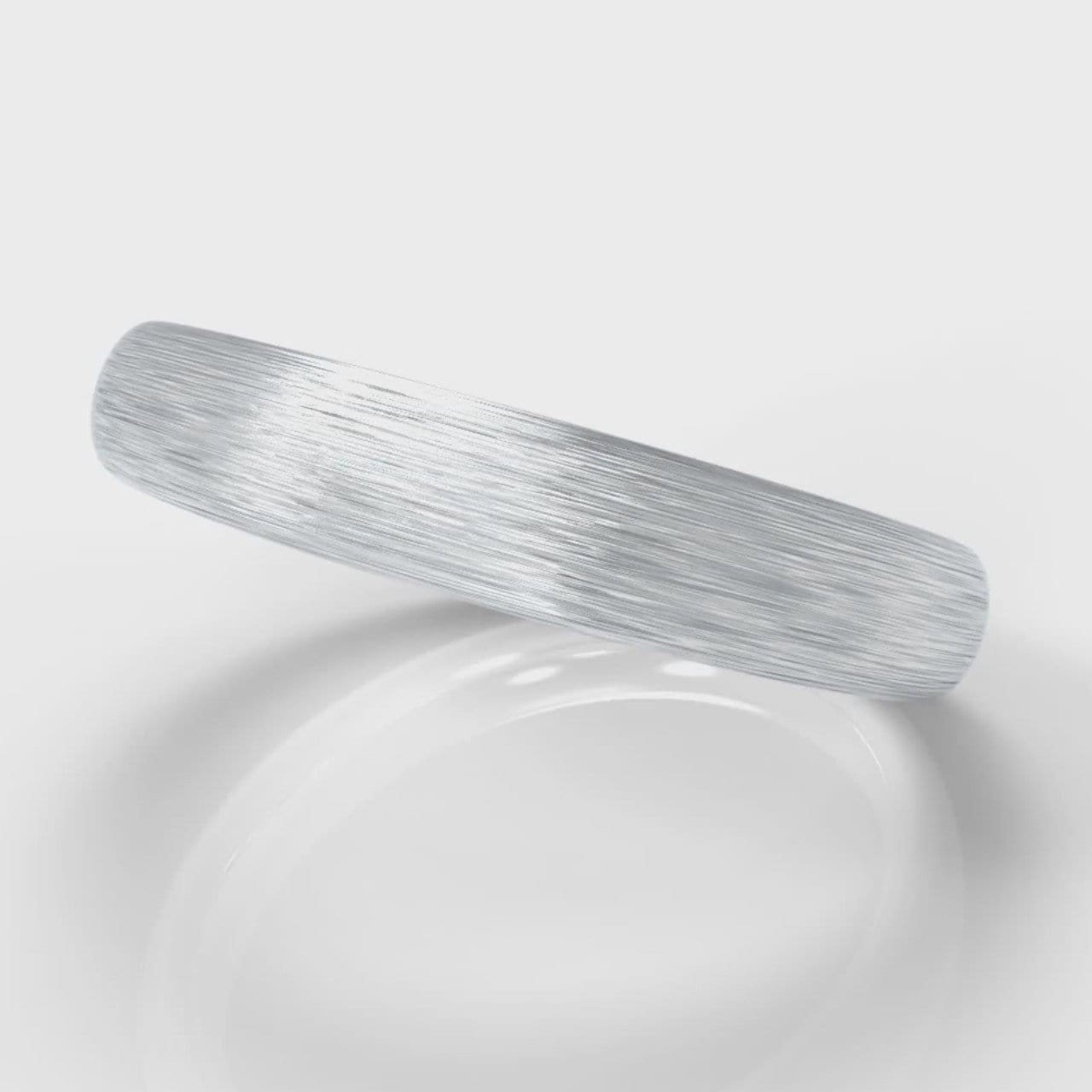 4mm Court Shaped Comfort Fit Brushed Wedding Ring