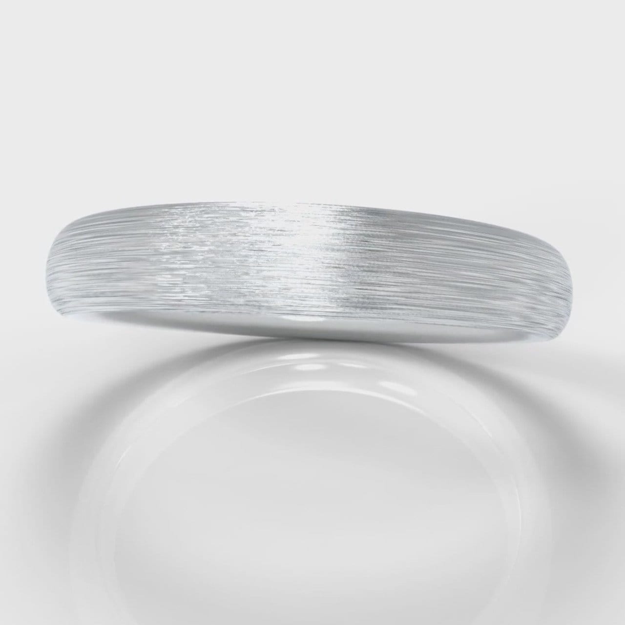 4mm Court Shaped Comfort Fit Brushed Wedding Ring