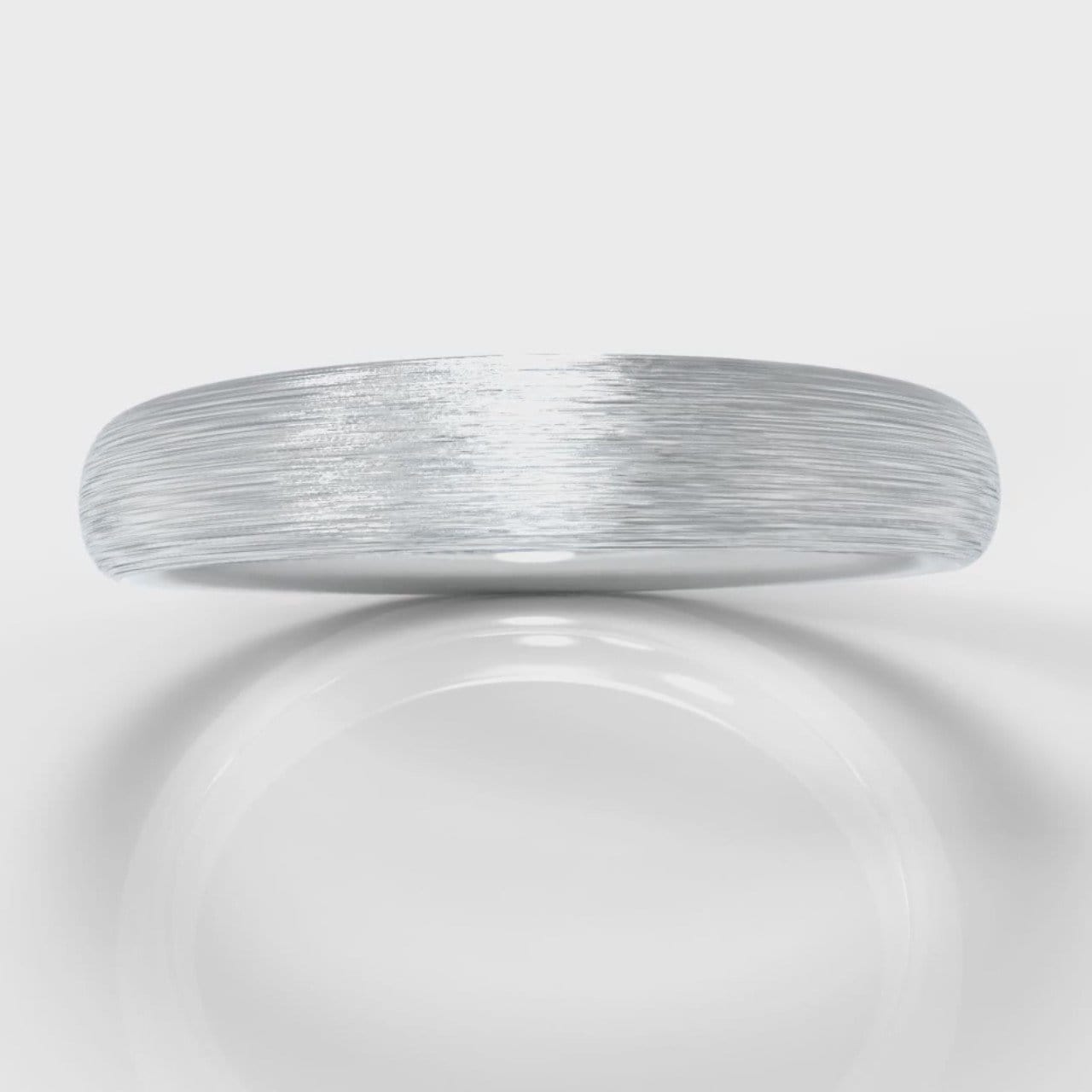4mm Court Shaped Comfort Fit Brushed Wedding Ring