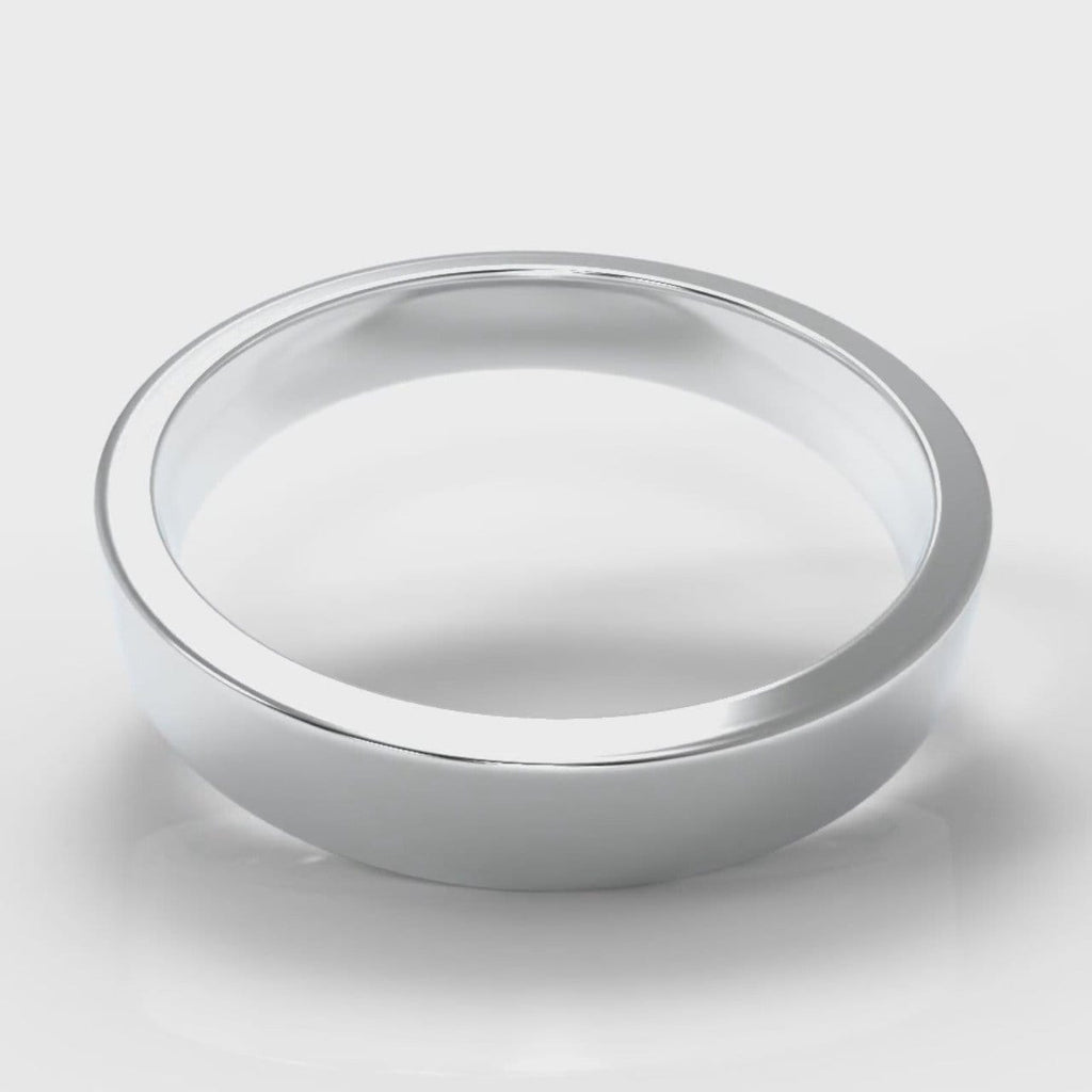 4mm Flat Top Comfort Fit Wedding Ring